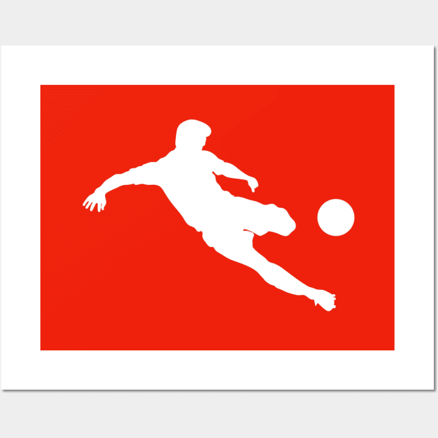 Red Striker Silhouette Wall Art by AdamRegester